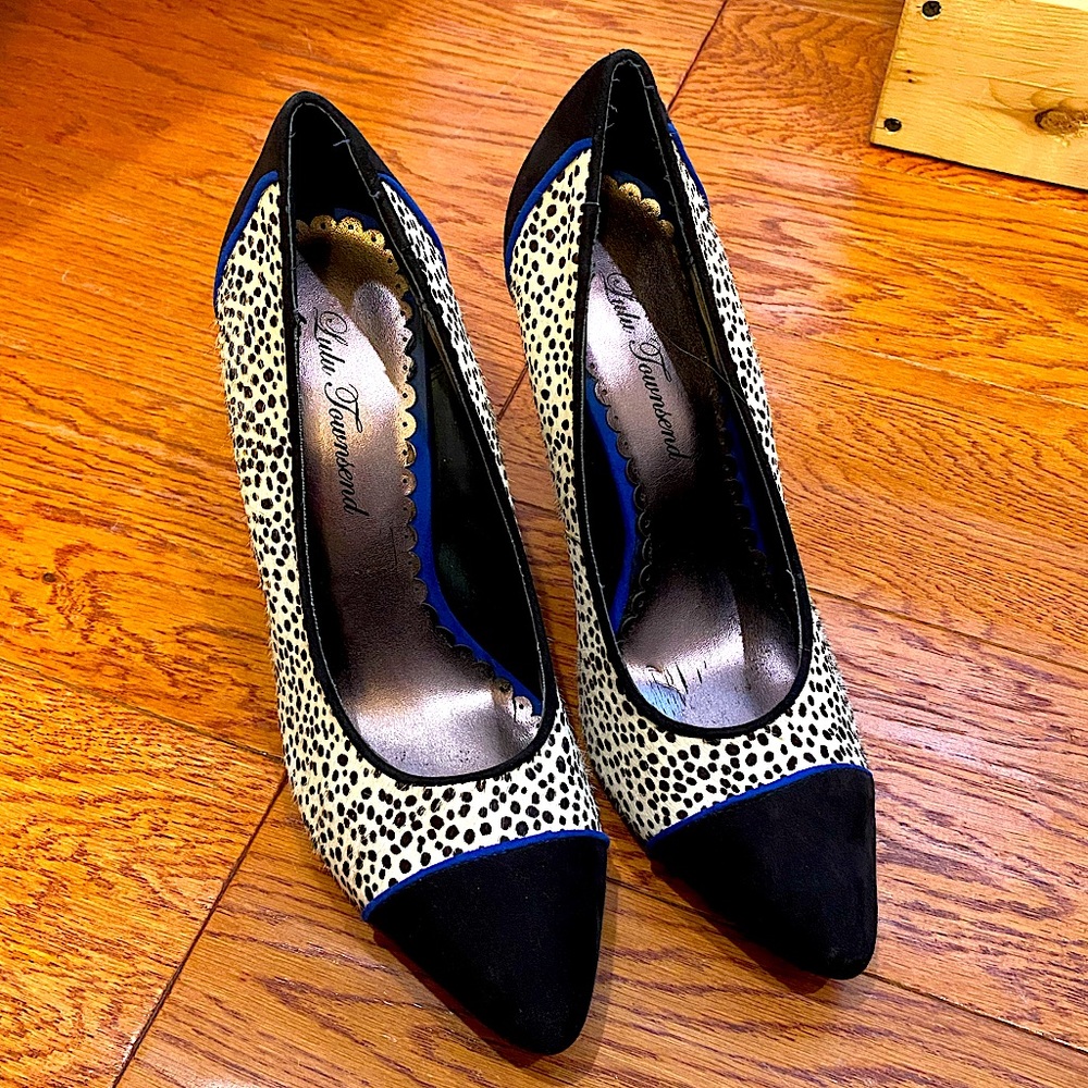 Lulu Townsend Animal Print Heels